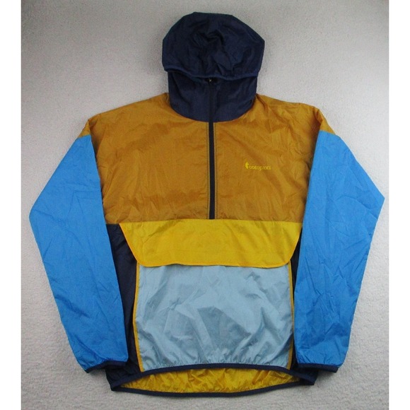Cotopaxi Windbreaker Jacket Mens Large Colorblock Teca Half Zip Hooded Anorak - Picture 1 of 10